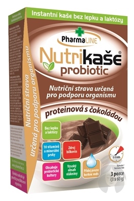 NUTRIKAŠA PROBIOTIC Proteínová s čokoládou 3x60g