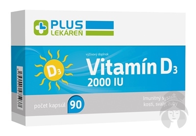 Plus lekáreň Vitamín D3 2000IU 90 kapsúl