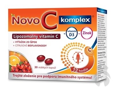 NOVO C KOMPLEX Lipozomálny vitamín C + vitamín D3 + zinok, 30 kapsúl