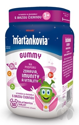 WALMARK Marťankovia Gummy Vitamíny s Bazou čiernou 50 ks želé