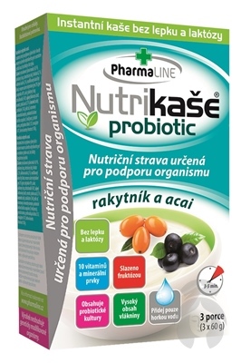 NUTRIKAŠA PROBIOTIC Rakytník a acai 3x60g