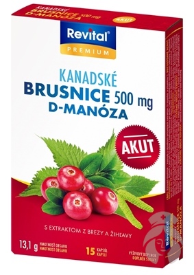 REVITAL KANADSK.BRUSNICE 500MG D-MANOZA AKUT 15CPS