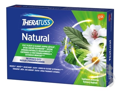 THERATUSS NATURAL malina 16 pastieliek