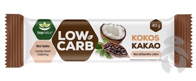 TOPNATUR LOW CARB Tyčinka Kokos Kakao 40 g