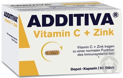 ADDITIVA VIT.C+ZINOK S POST.UVOL.80CPS