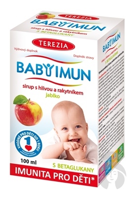 TEREZIA BABY IMUN sirup s hlivou a rakytníkom, príchuť jablko 100 ml