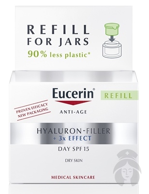 Eucerin HYALURON-FILLER + 3x EFFECT Denný krém REFILL náhradná náplň 50ml