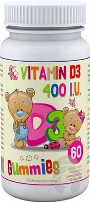 VITAMIN D3 400 I.U. Gummies - Clinical malinová príchuť 60ks