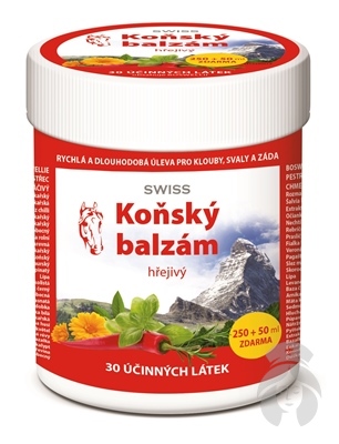 SWISS Konský balzam hrejivý 250+50 ml