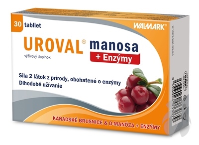 UROVAL manosa + Enzýmy 30 tabliet