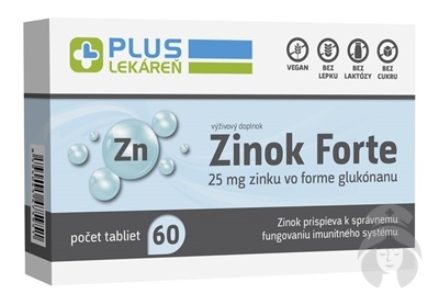 PLUS lekáreň Zinok forte 60 tabliet