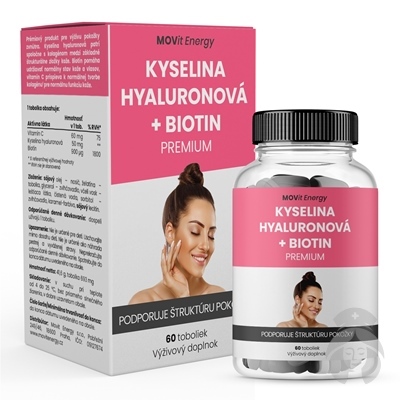 MOVIT Kyselina Hyaluronová + Biotin PREMIUM 60 kapsúl