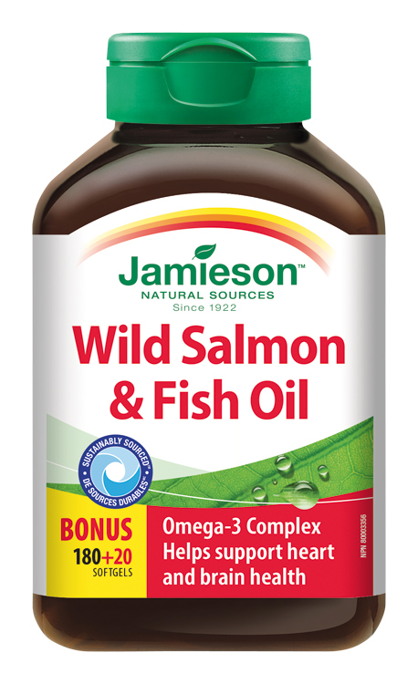 Jamieson Salmon Omega-3 komplex z lososa a rybích olejov 200 kapsúl