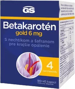 GS Betakarotén gold 6 mg s nechtíkom a šafranom 30 kapsúl