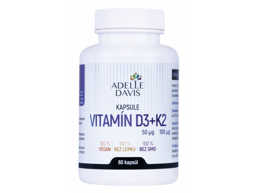 Adelle Davis VITAMÍN D3 + K2 60 kapsúl