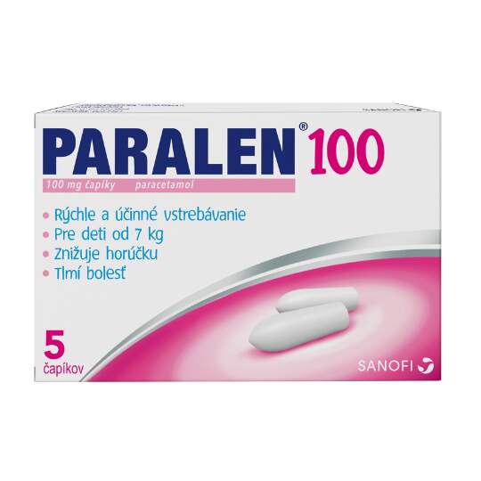 PARALEN 100mg čapíky pre deti 5ks