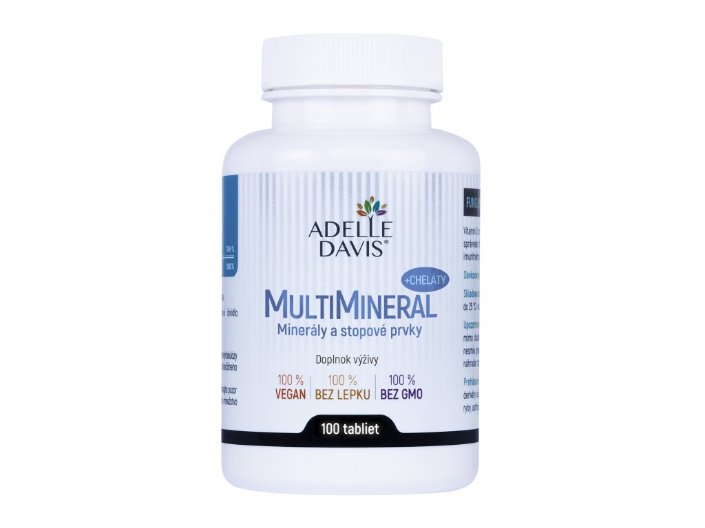 Adelle Davis MULTIMINERAL + cheláty 100 tabliet