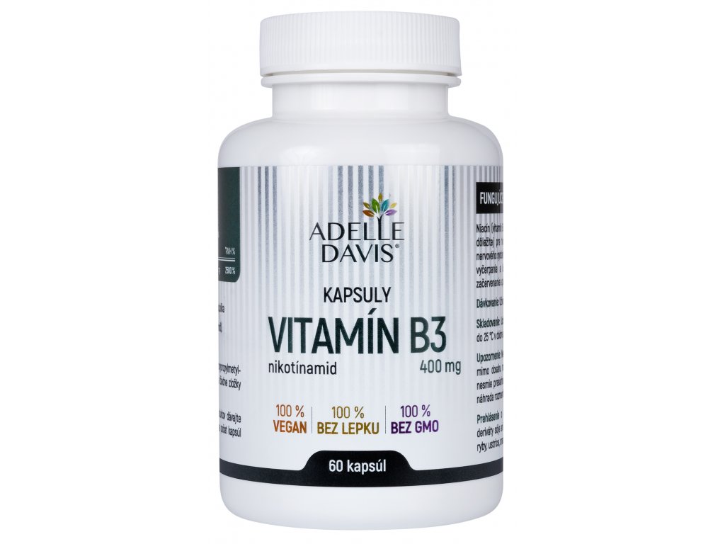 Adelle Davis VITAMÍN B3, Nikotínamid 400mg 60 kapsúl