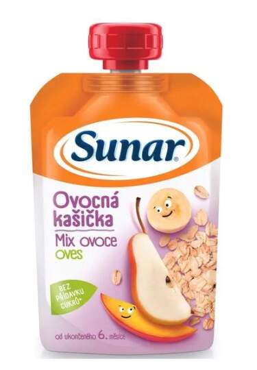 Sunar Ovocná kašička mix ovocia, ovos 120g