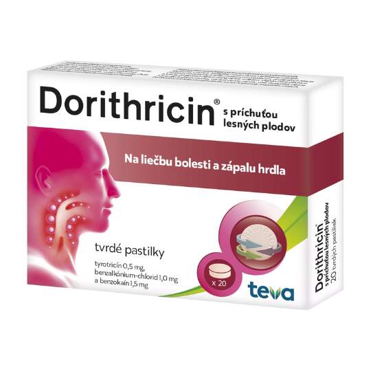 DORITHRICIN s príchuťou lesných plodov 20 ks