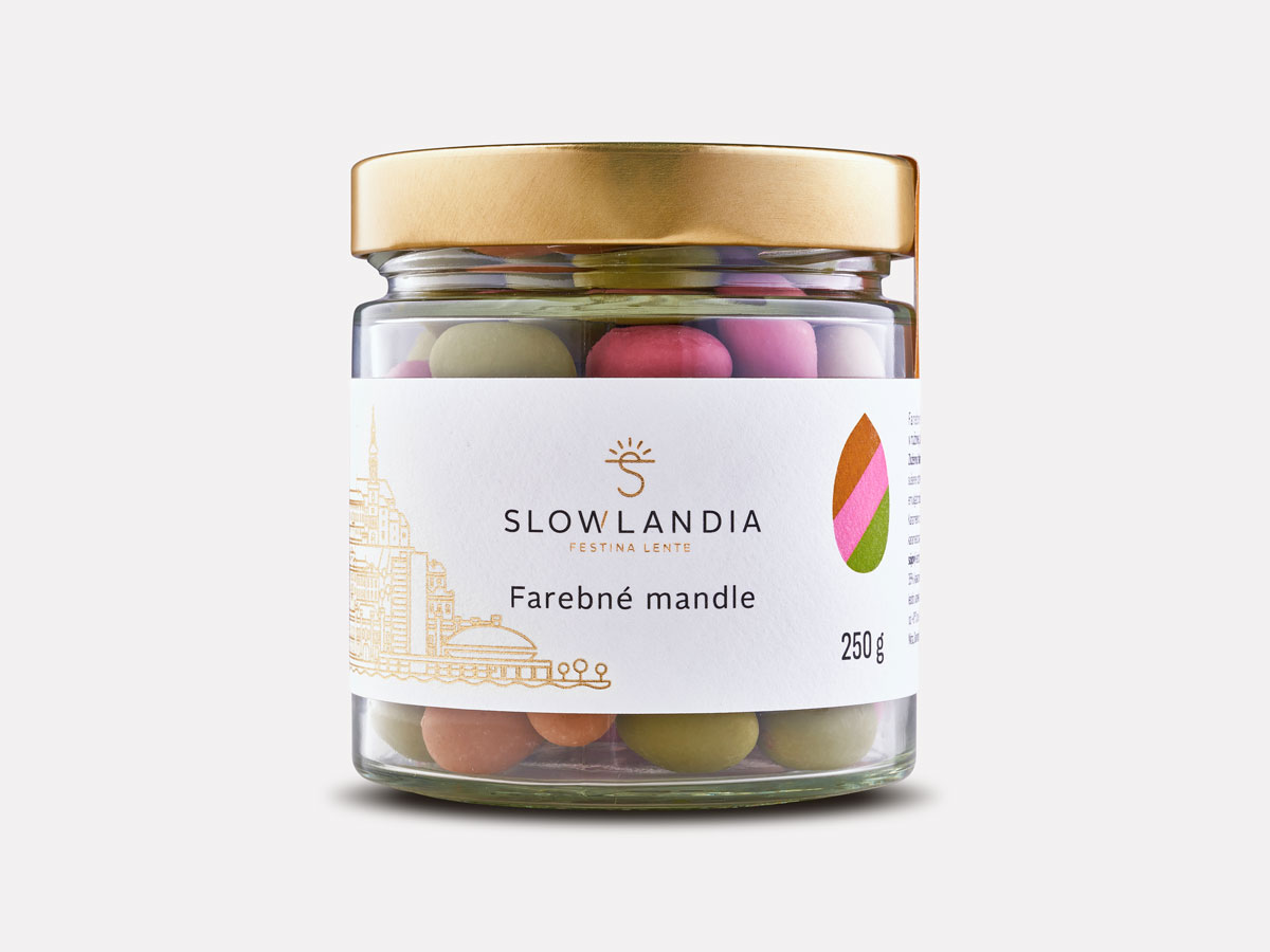 Slowlandia Farebné mandle 250g