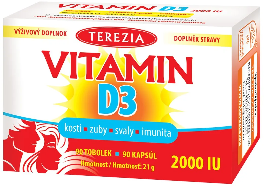 TEREZIA Vitamín D3 2000 IU 90 kapsúl