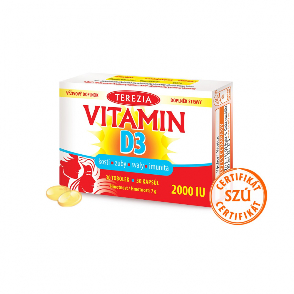 TEREZIA Vitamín D3 2000 IU 30 kapsúl