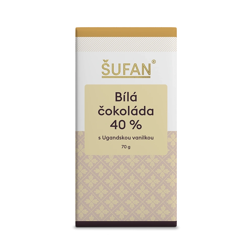 Šufan Biela čokoláda 40% s Ugandskou vanilkou 70 g