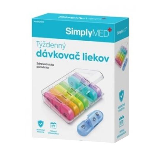 SimplyMED Týždenný dávkovač liekov model 21010 1 ks