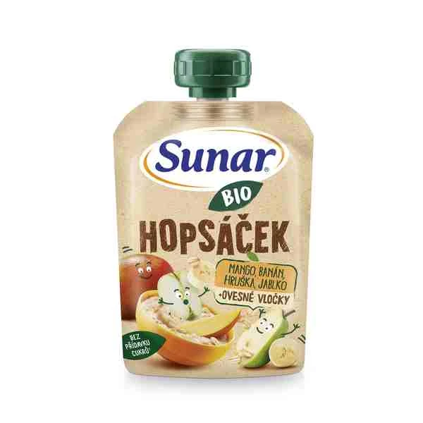 Sunar BIO HOPSÁČEK Mango, banán, hruška, jablko + ovsené vločky 100 g