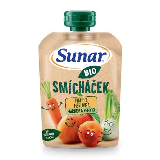 Sunar BIO SMÍCHAČEK Mango, marhuľa, mrkva a fenikel 100 g