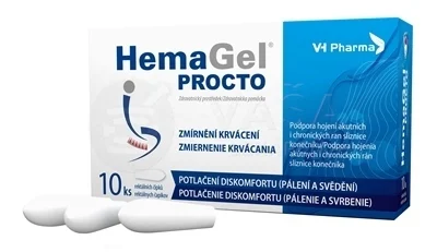 HemaGel PROCTO 10 rektálnych čapíkov