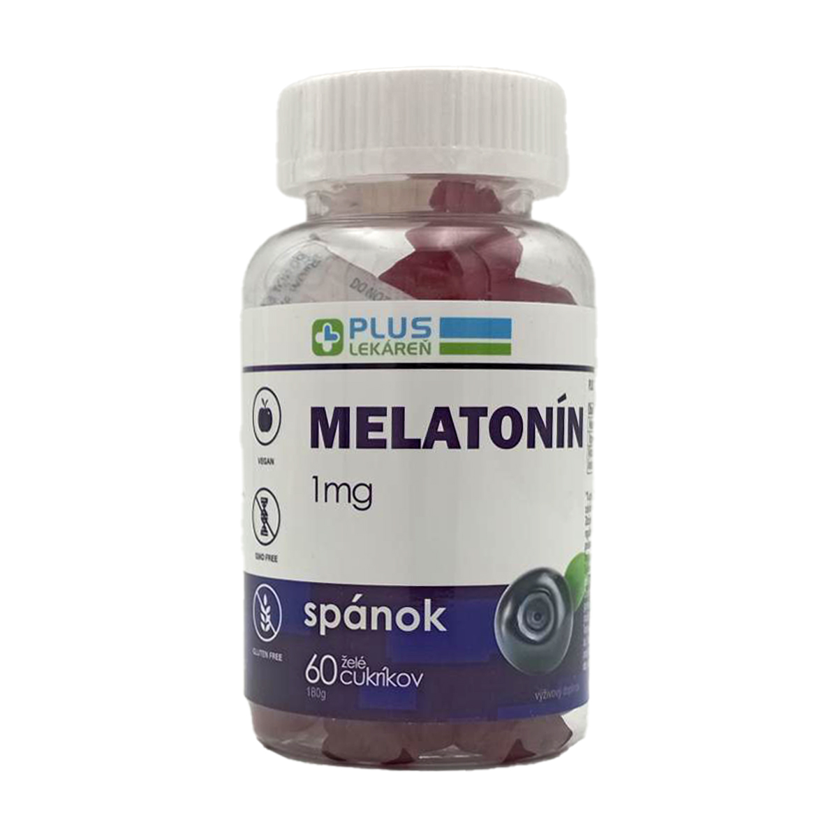 Plus lekáreň Melatonín 1 mg 60 ks želé