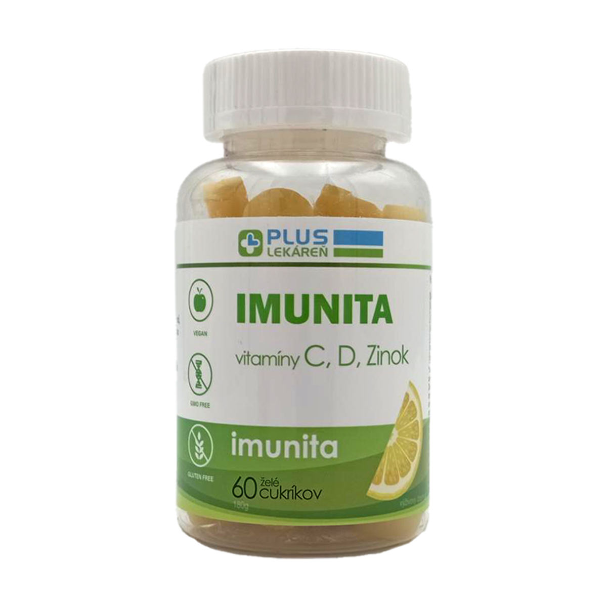 Plus lekáreň Imunita- vitamíny C, D, Zinok 60 ks želé