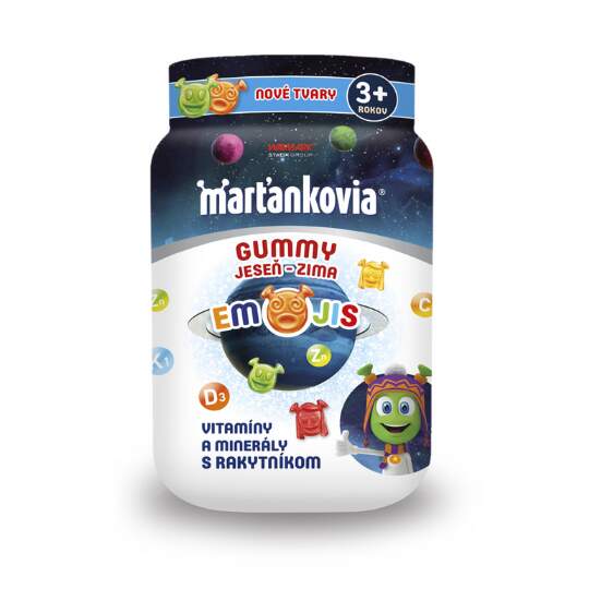 WALMARK Marťankovia gummy JESEŇ - ZIMA EMOJIS 50 ks želé