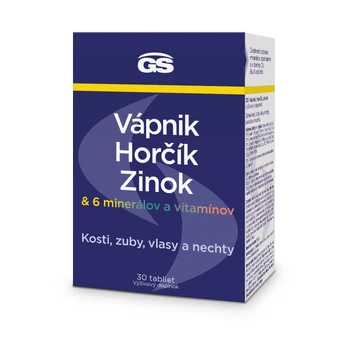 GS Vápnik, horčík, zinok 30 tabliet