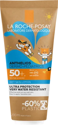 LA ROCHE-POSAY ANTHELIOS DERMO-PEDIATRICS WET SKIN SPF50+ Gélové mlieko pre deti 200 ml