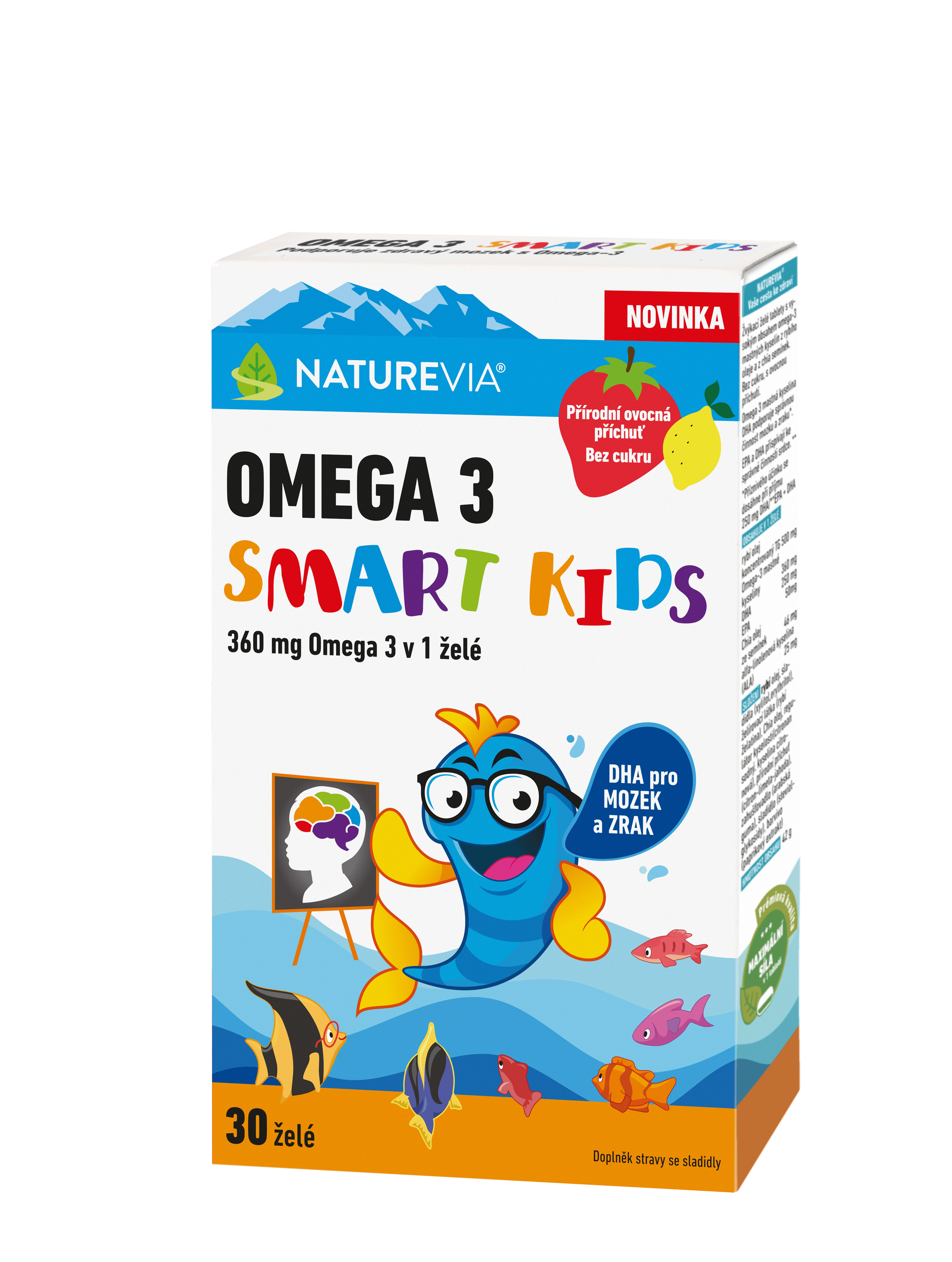 NATUREVIA Omega 3 smart kids 30 ks želé