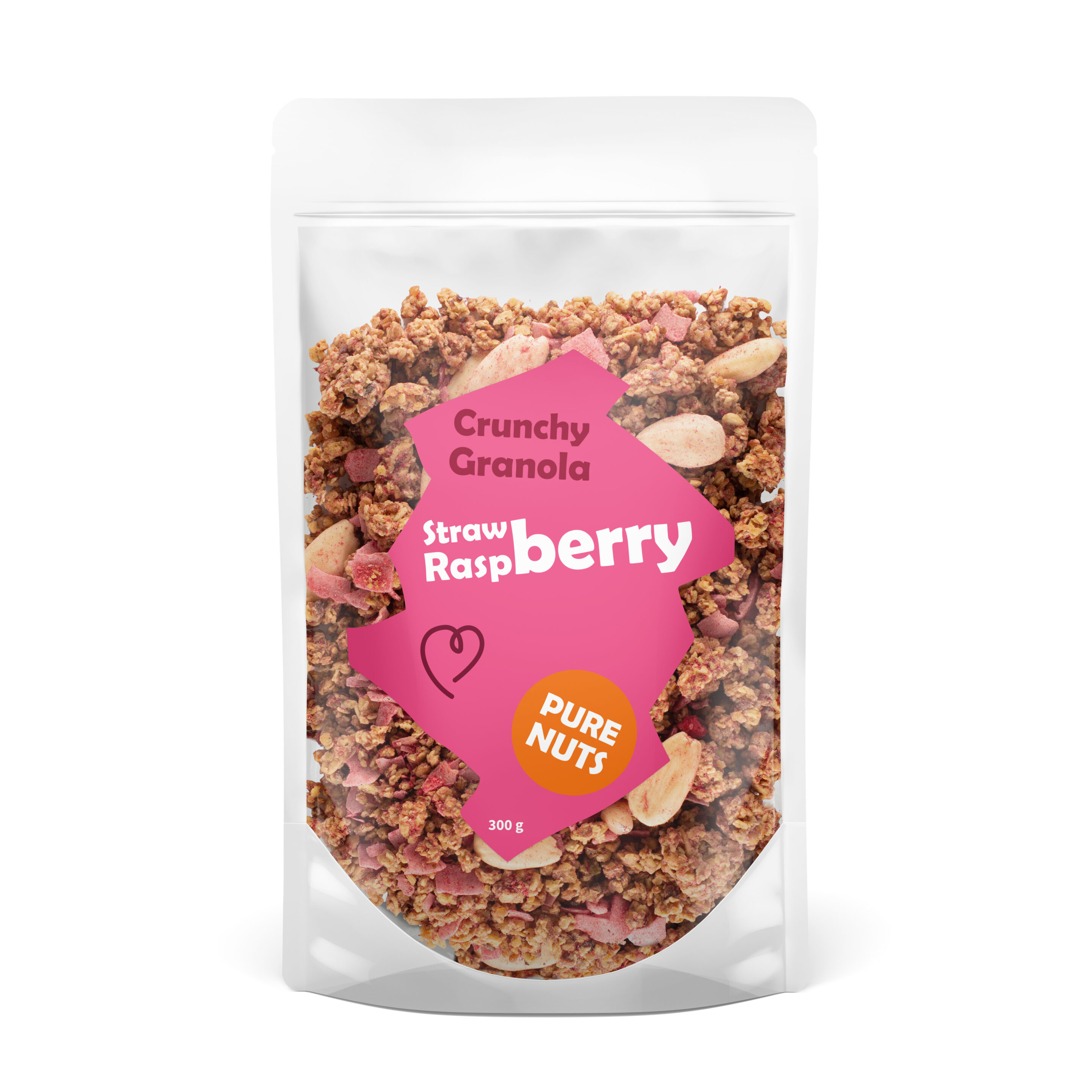 PURE NUTS Crunchy GRANOLA Strawberry Raspberry 300 g