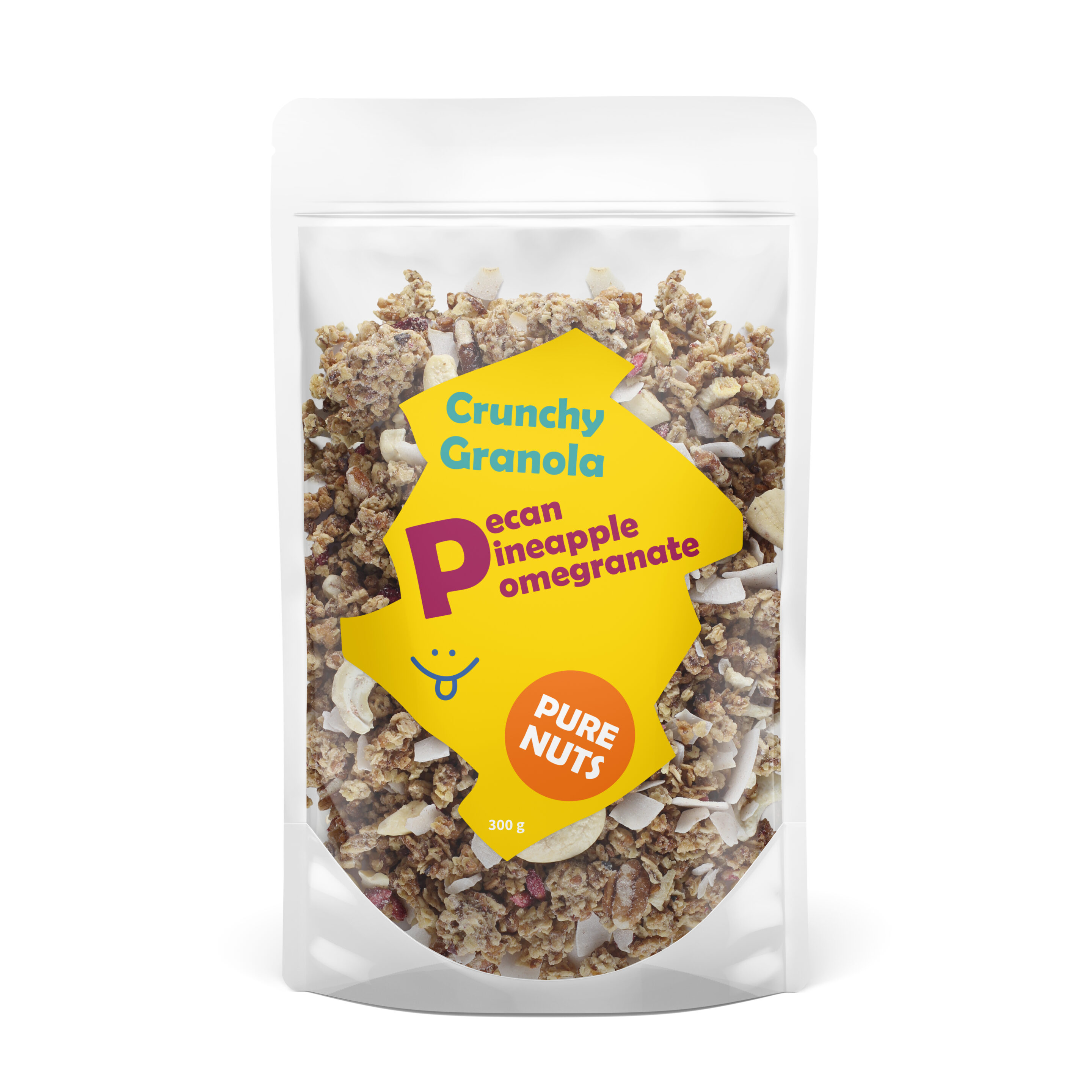 PURE NUTS Crunchy GRANOLA Pecan Pineapple 300 g