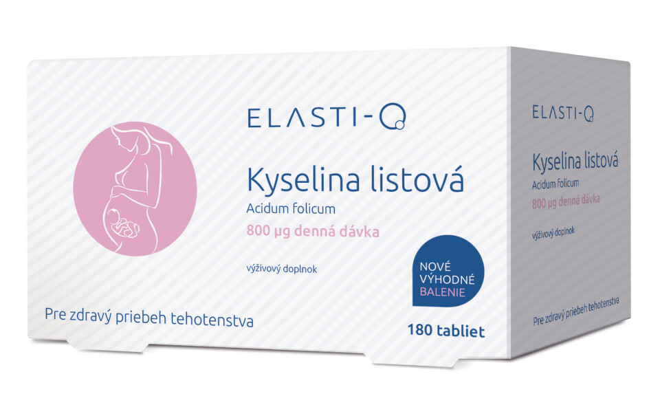 ELASTI-Q Kyselina listová 800 μg 180 tabliet