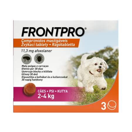 FRONTPRO 11 mg žuvacie tablety pre psy (2 - 4 kg) 3 ks