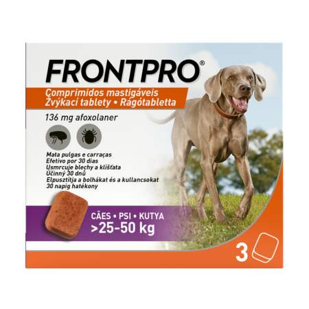 FRONTPRO 136 mg žuvacie tablety pre psy (25 - 50 kg) 3 ks